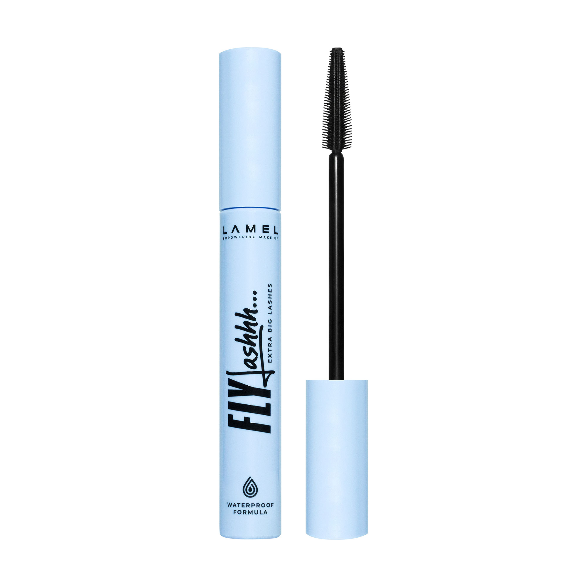 Уцінка! Водостійка туш LAMEL Make Up Fly Lashhh Mascara Подовжувальна, з ефектом накладних вій, чорна, 10 мл